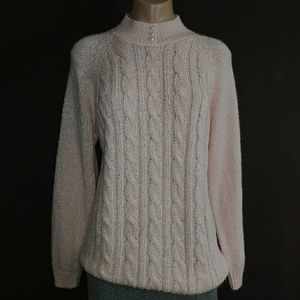 3/$50 SALE P MIRANDA FUZZY COZY MOCK BLUSH SWEATER